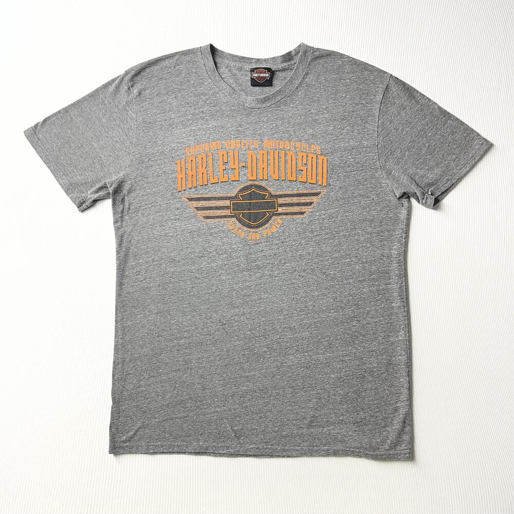 Harley-Davidson Shirt Mens XL Gray Speed And Power Graphic Tee Motorcycle Biker